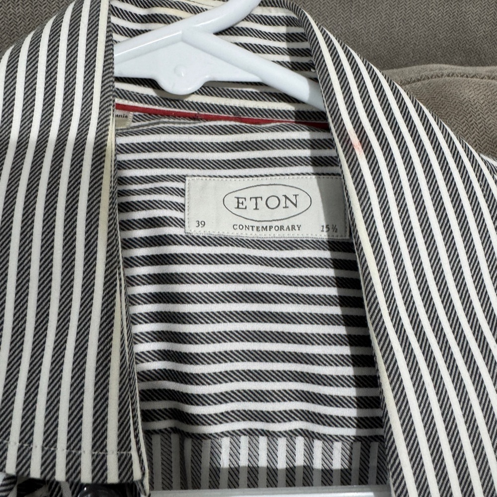 Eton Monochrome Striped Shirt